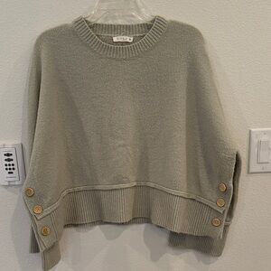 ILLA ILLA Soft Sage Green Buttoned Accent Sweater